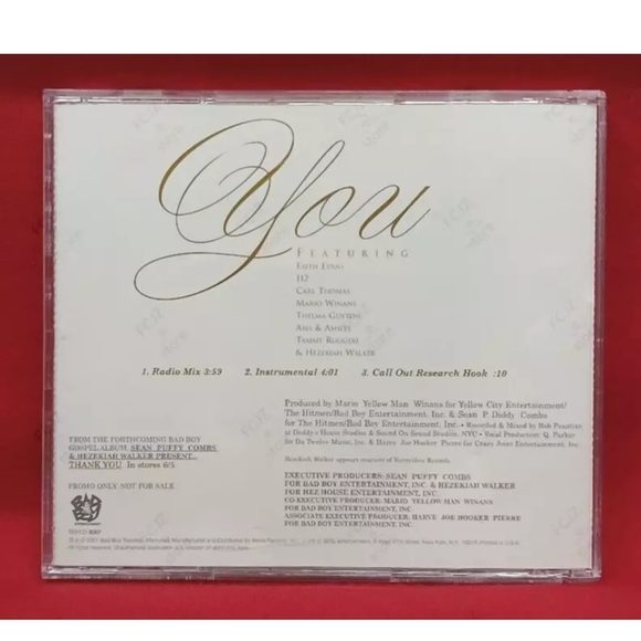 You: Various Artist (Promo Audio CD, 2001, Bad Boy Records) Pre-Owned - Picture 7 of 8